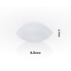 Bel-Art Spinbar Teflon Elliptical (Egg-Shaped) Magnetic Stirring Bar; 9.5 X 4.7MM, White